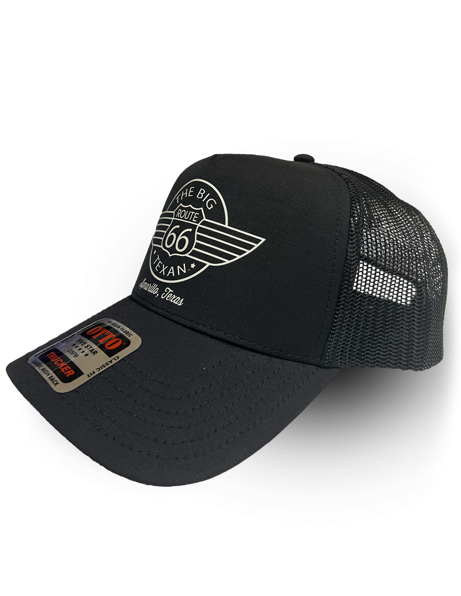 Big Texan Route 66 Mesh Snapback Hat – Black – The Big Texan