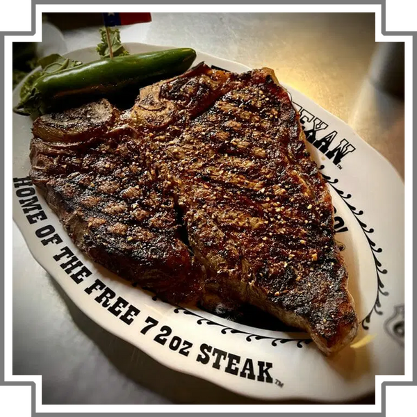 Grilled t-bone steak on a plate 