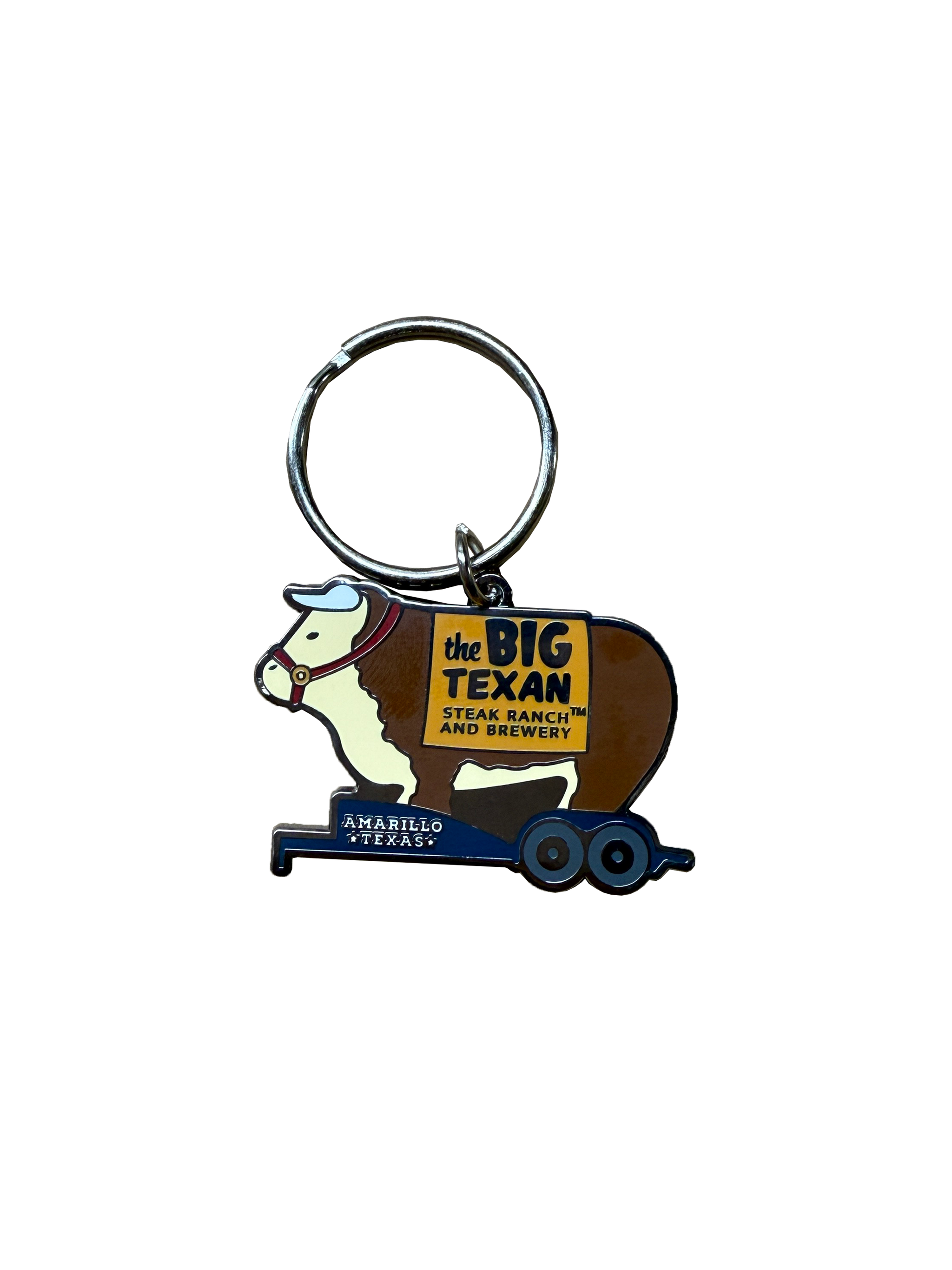 Big Texan Cow Trailer Keychain – Amarillo, TX (2